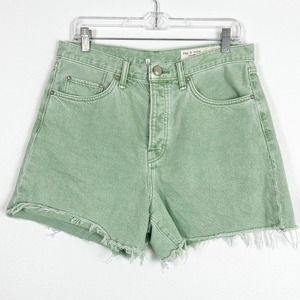 Rag & Bone Maya High Waisted Shorts Sage Green Size 30